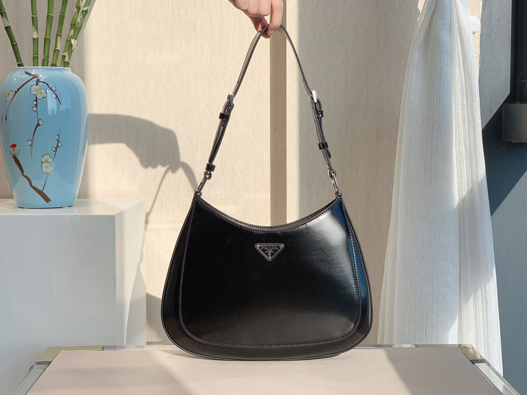 HOT SALE PRADA Cleo brushed leather shoulder bag