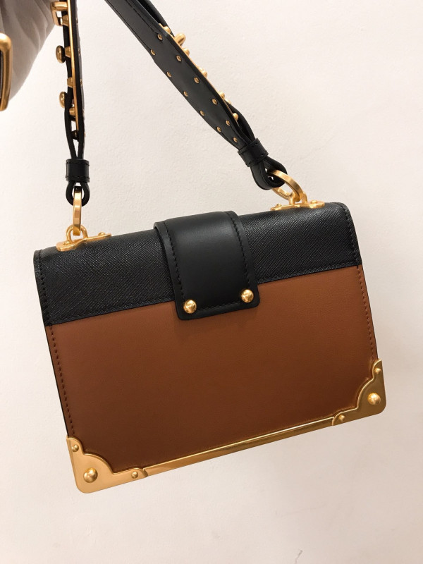 HOT SALE PRADA CAHIER LEATHER SHOULDER BAG