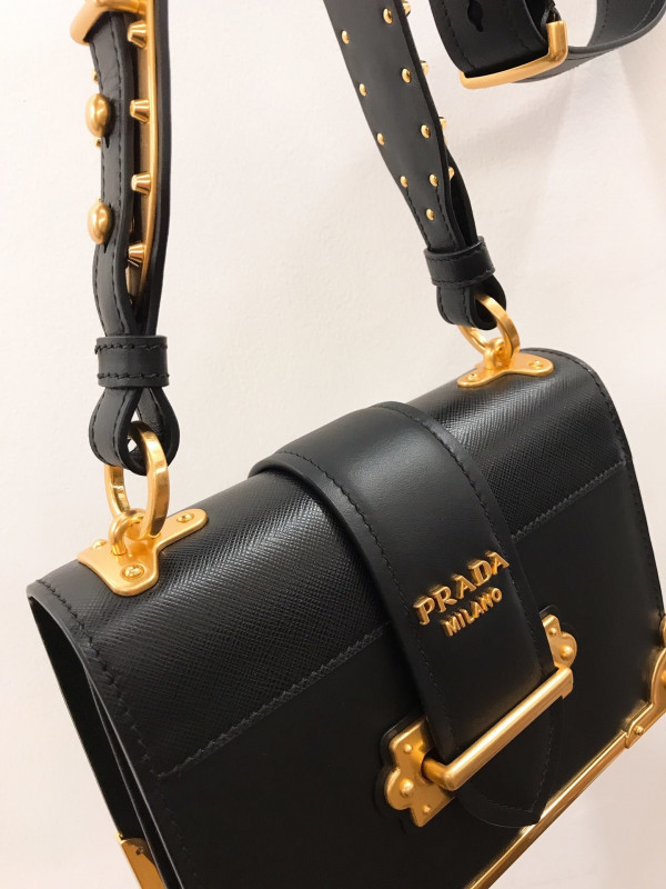 HOT SALE PRADA CAHIER LEATHER SHOULDER BAG