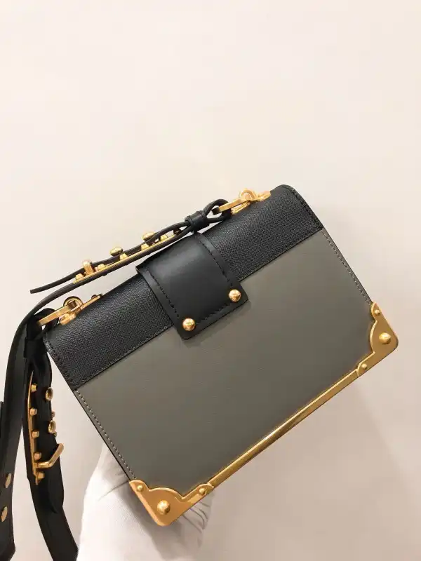 Cheap PRADA CAHIER LEATHER SHOULDER BAG