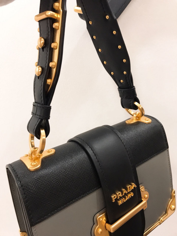 HOT SALE PRADA CAHIER LEATHER SHOULDER BAG