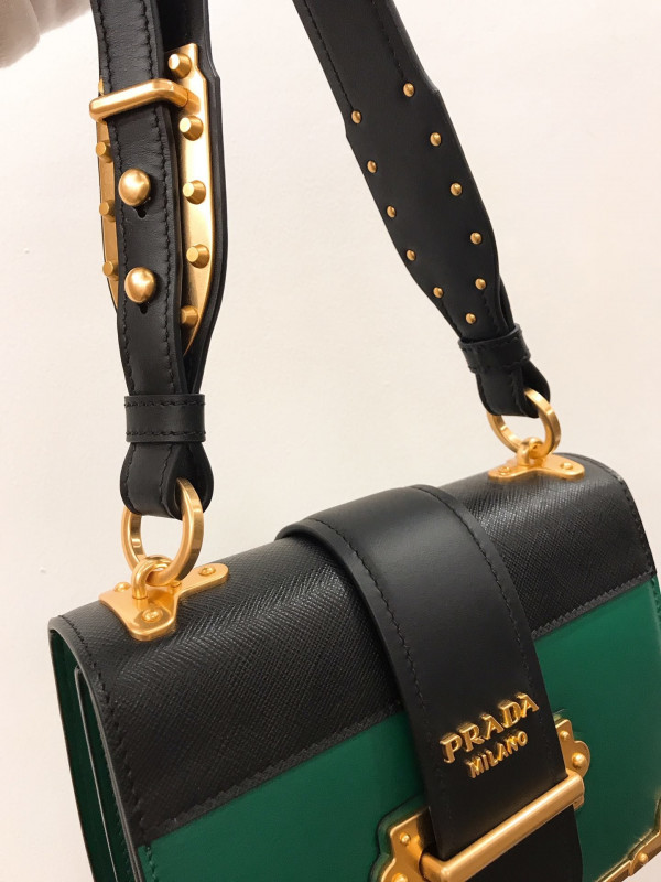 HOT SALE PRADA CAHIER LEATHER SHOULDER BAG