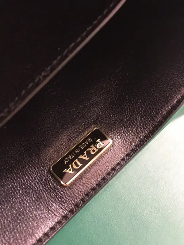 PRADA CAHIER LEATHER SHOULDER BAG