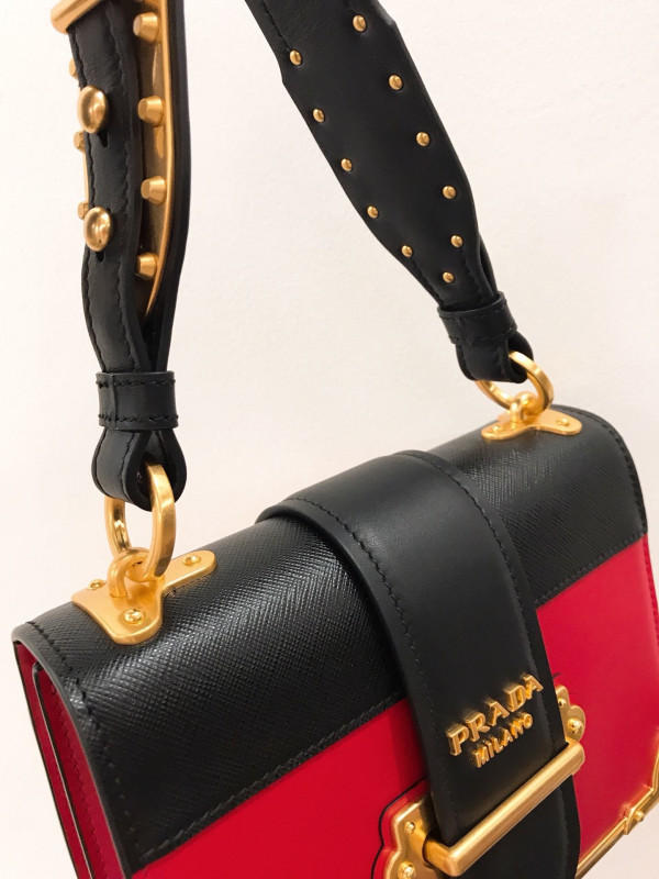 HOT SALE PRADA CAHIER LEATHER SHOULDER BAG