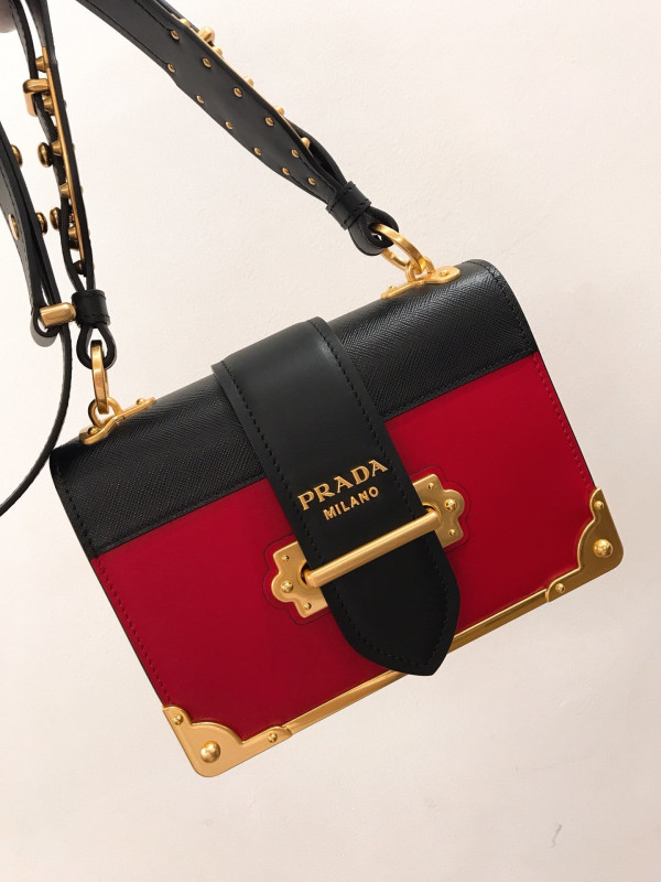 HOT SALE PRADA CAHIER LEATHER SHOULDER BAG