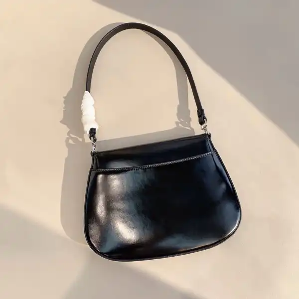 PRADA CHANELeo brushed leather shoulder bag with flap