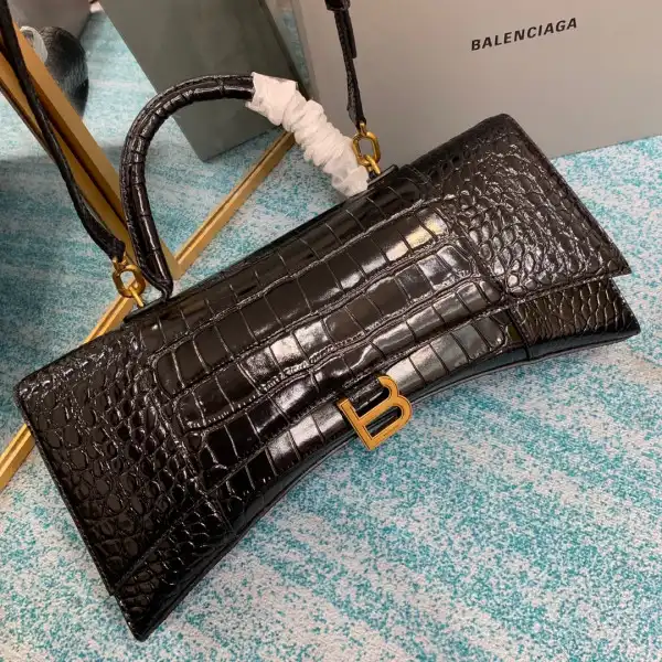 BALENCIAGA  HOURGLASS STRETCHED TOP HANDLE BAG