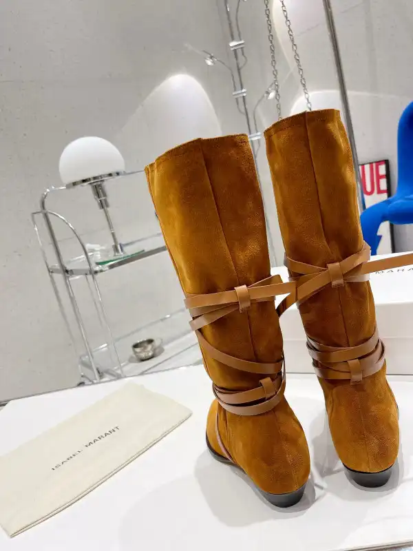 First bag ru ISABEL MARANT Siane suede knee-high boots