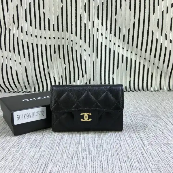 Bagsoffer yupoo CL Lambskin Wallet Gold   Silver Hardare