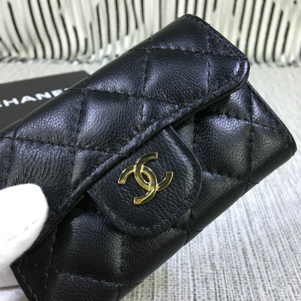 HOT SALE CL Lambskin Wallet Gold   Silver Hardare