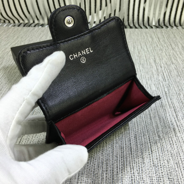 HOT SALE CL Lambskin Wallet Gold   Silver Hardare