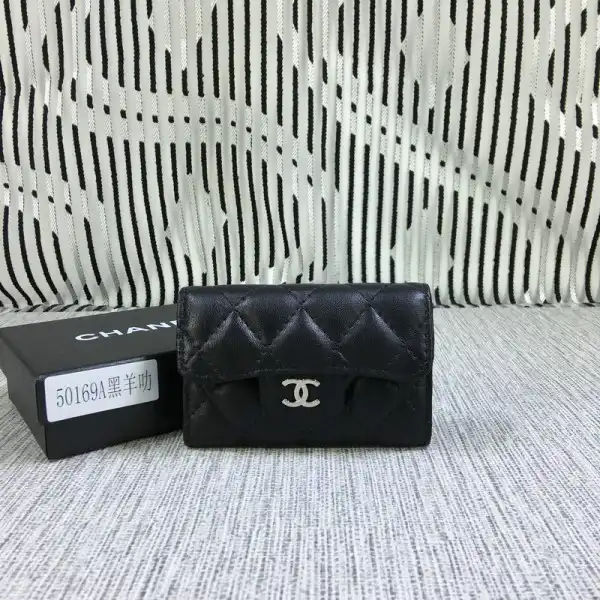 First Bag Ru CHANEL Lambskin Wallet Gold   Silver Hardare