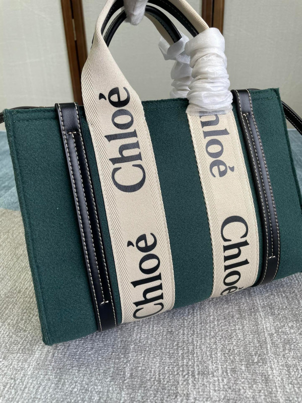 HOT SALE CHLOÉ SMALL WOODY TOTE BAG WITH STRAP