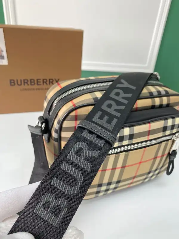 First Bag Ru BURBERRY Vintage Check and Leather Crossbody Bag