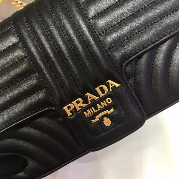 HOT SALE PRADA Medium Leather Prada Diagramme Bag