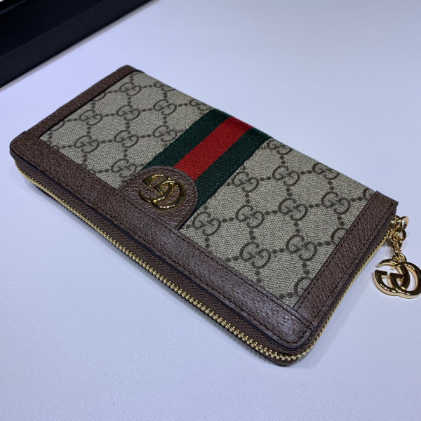 HOT SALE Gucci Ophidia GG zip around wallet