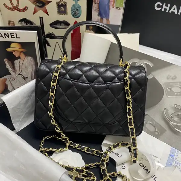 CHANEL MINI FLAP BAG WITH TOP HANDLE