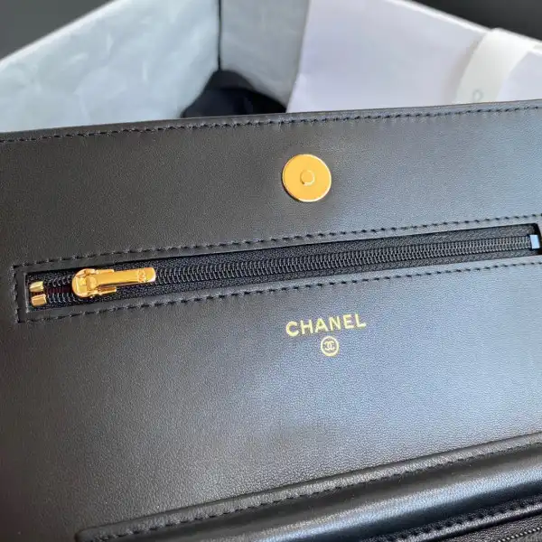 CHANEL CHAIN WALLET LAMBSKIN NEW EDITION