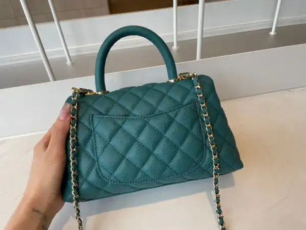 CHANEL FLAP BAG WITH TOP HANDLE