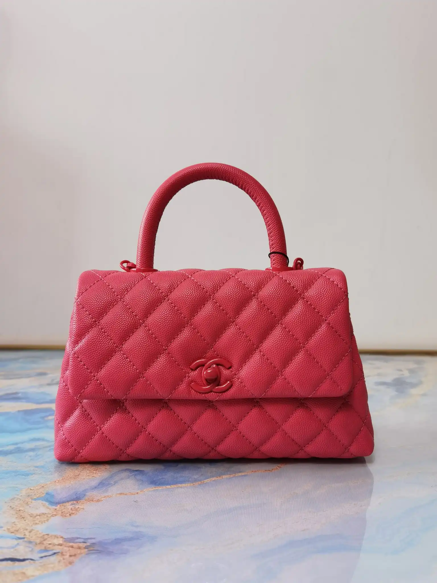 CHANEL FLAP BAG WITH TOP HANDLE