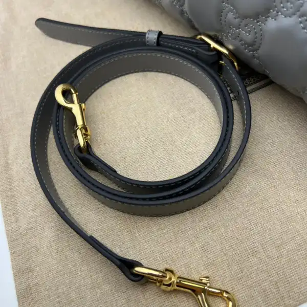 GUCCI GG matelassé leather top handle bag