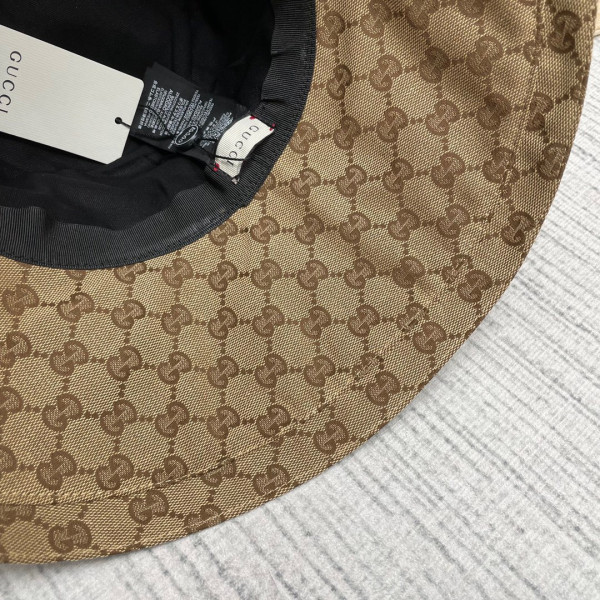 HOT SALE GUCCI GG canvas wide brim hat