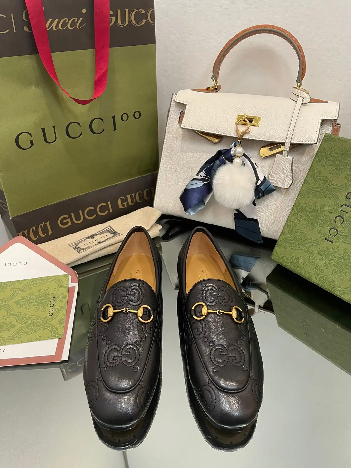 [FREE SHIPPING] GUCCI GG Jordaan loafer