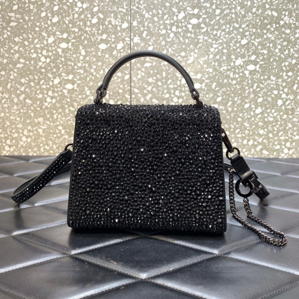 HOT SALE VALENTINO MINI VSLING HANDBAG WITH SPARKLING EMBROIDERY