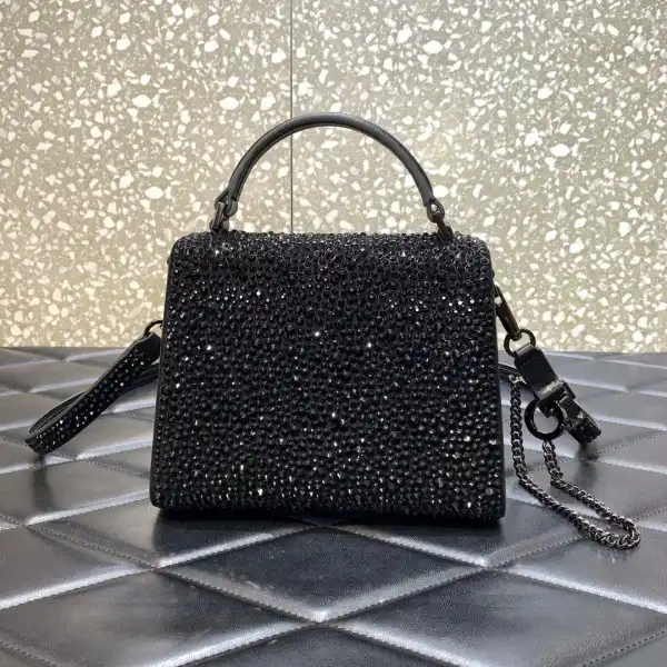 First bag ru VALENTINO MINI VSLING HANDBAG WITH SPARKLING EMBROIDERY