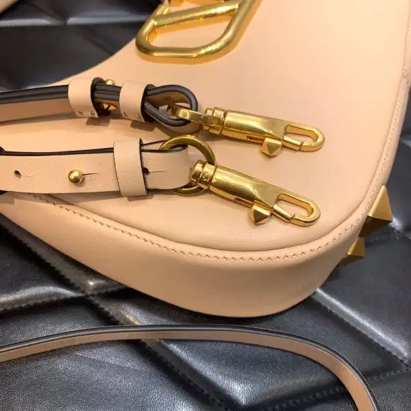 VALENTINO STUD SIGN CALFSKIN HOBO BAG