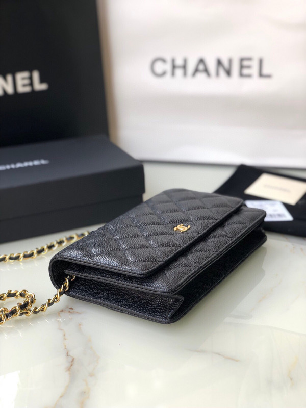 HOT SALE CL CHAIN WALLET CAVIAR