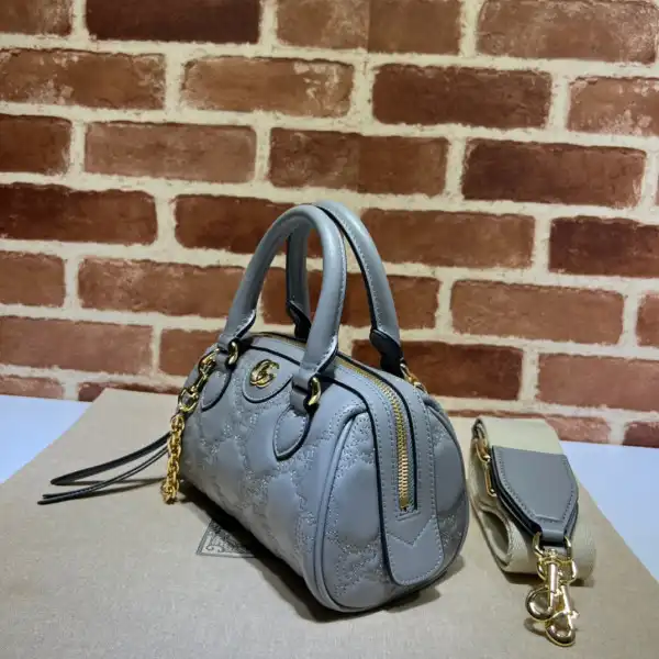 GUCCI GG matelassé leather top handle bag