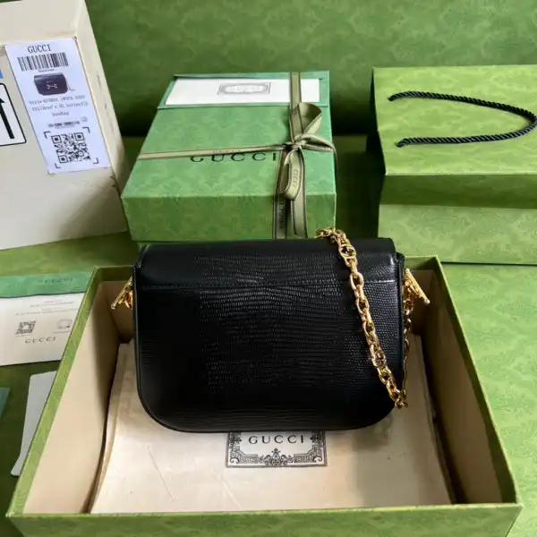 Frstbag ru Gucci Horsebit 1955 lizard mini bag