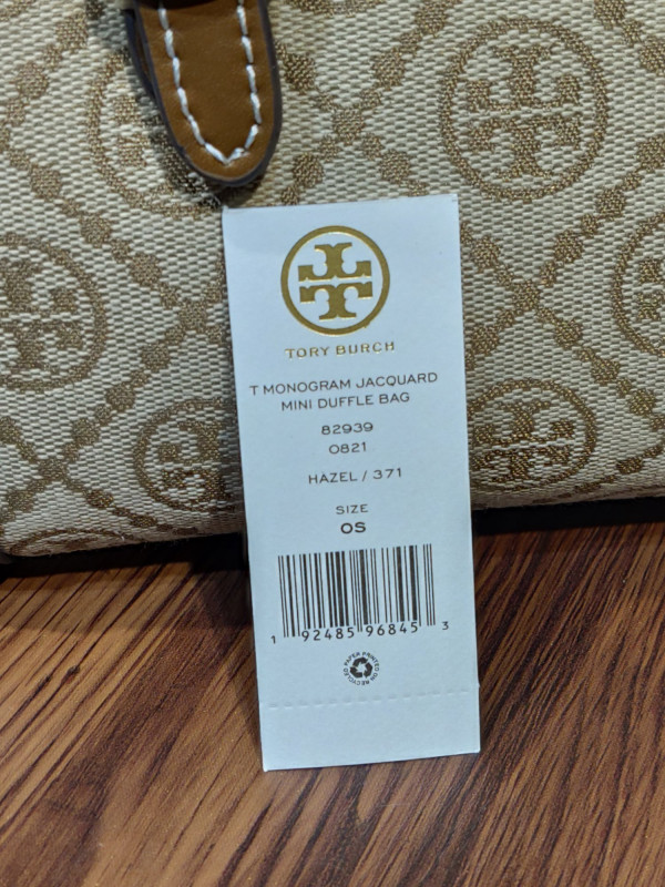 HOT SALE TORY BURCH T MONOGRAM Mini jacquard wine barrel bag