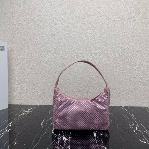 HOT SALE PRADA Satin mini-bag with artificial crystals