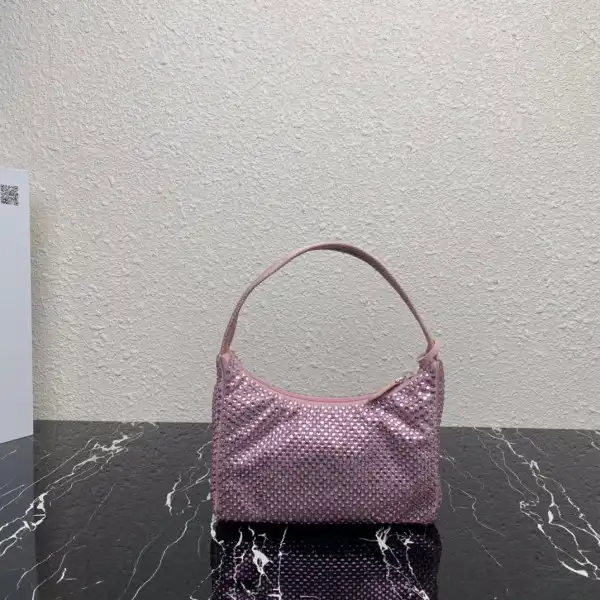 PRADA Satin mini-bag with artificial crystals