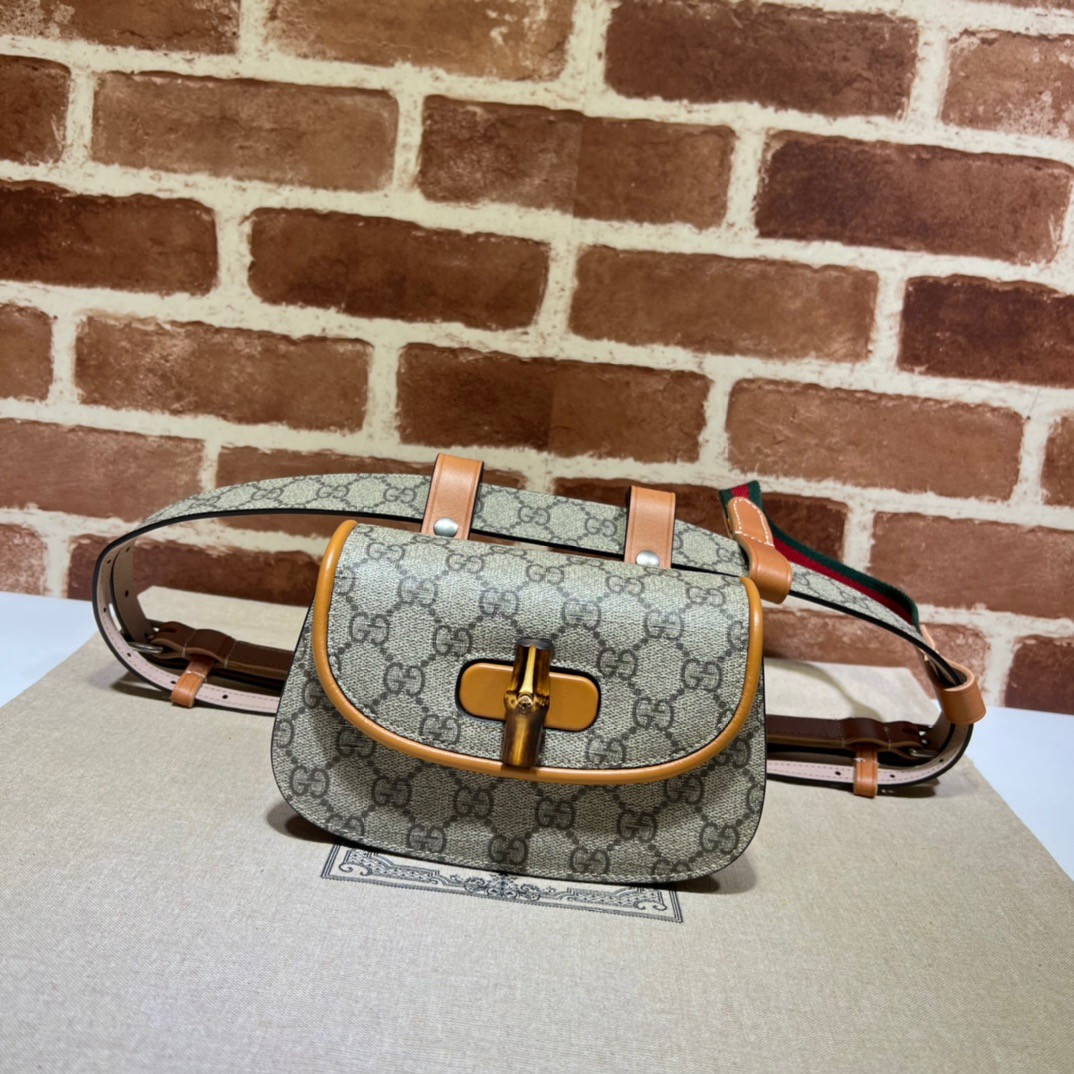 HOT SALE Gucci Bamboo 1947 mini belt bag