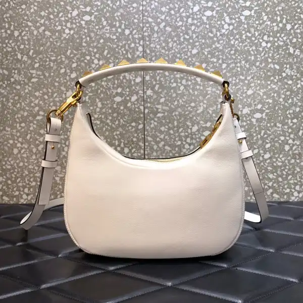 Bagsoffer VALENTINO STUD SIGN CALFSKIN HOBO BAG