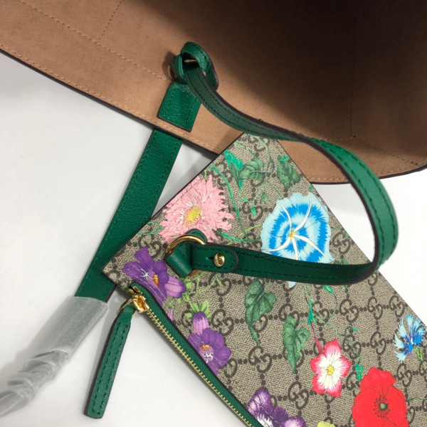 HOT SALE GUCCI GG Supreme Monogram Flora Web Large Ophidia Tote