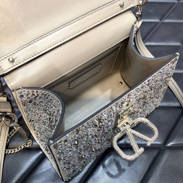 HOT SALE VALENTINO MINI VSLING HANDBAG WITH SPARKLING EMBROIDERY