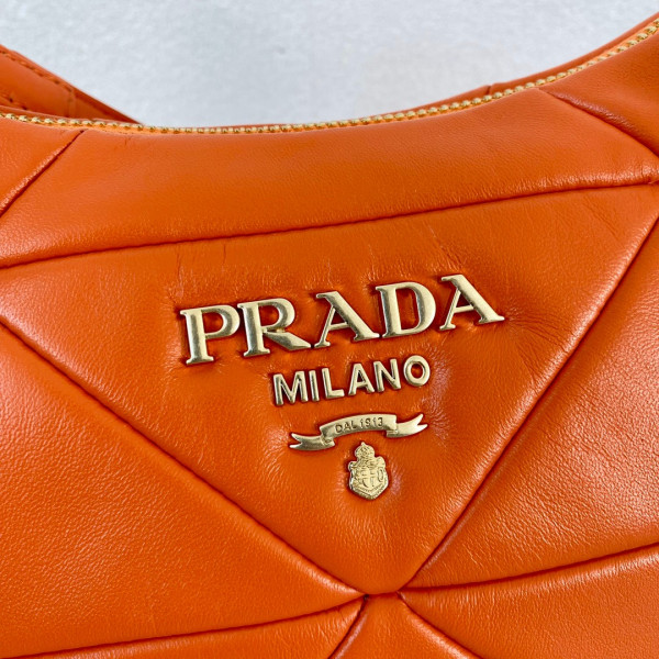 HOT SALE PRADA System nappa leather patchwork bag