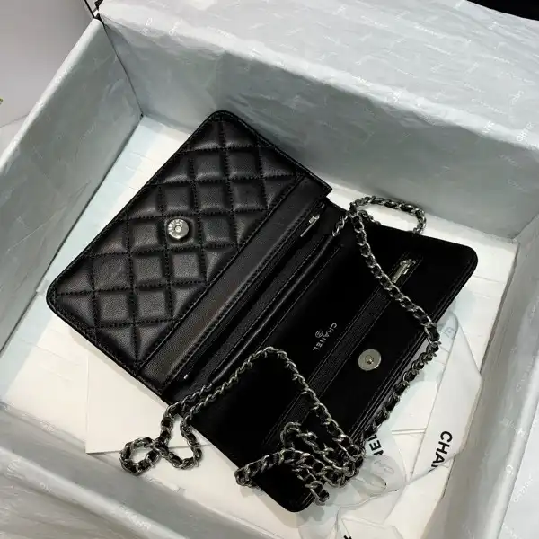 CHANEL CHAIN WALLET LAMBSKIN NEW EDITION