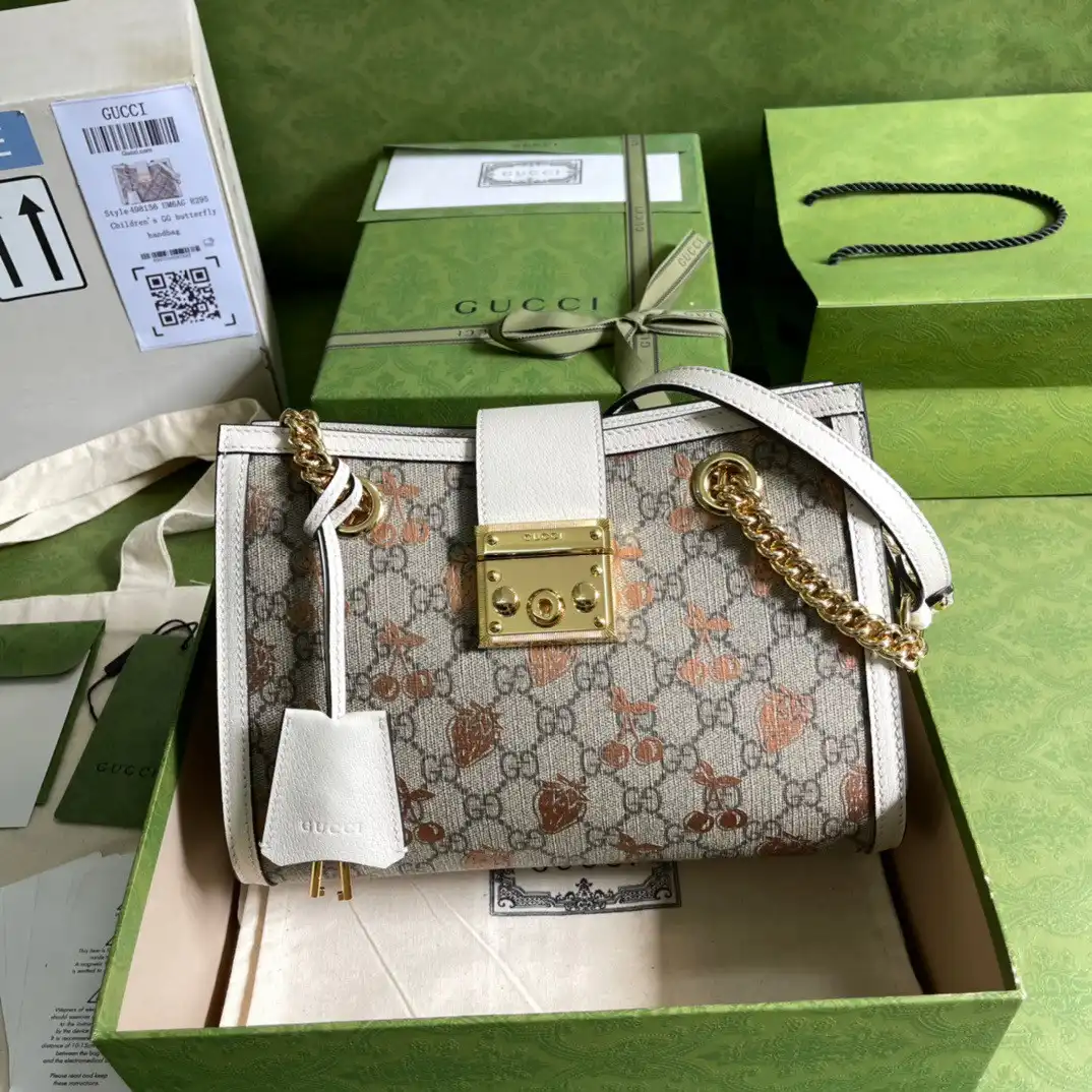 REP Gucci Padlock small berry tote bag