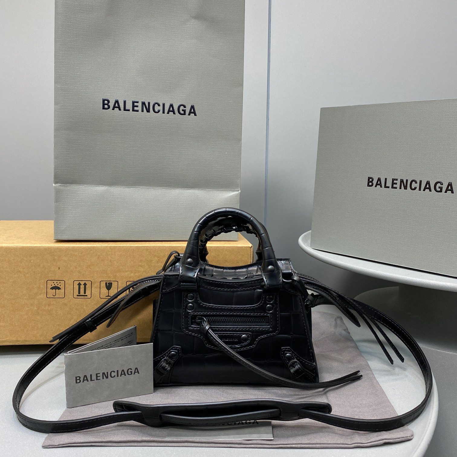 HOT SALE BALENCIAGA NEO CLASSIC NANO TOP HANDLE BAG