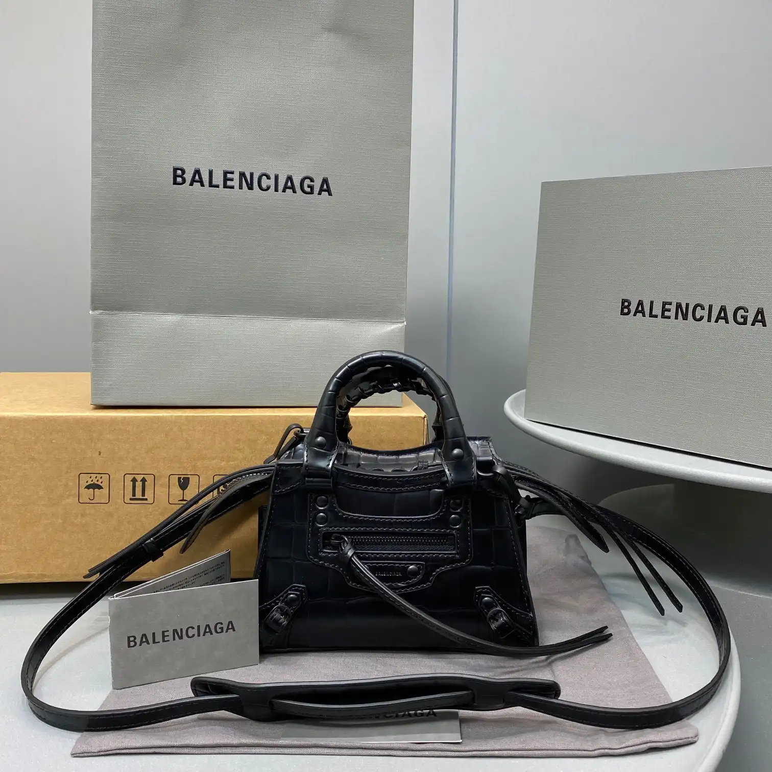 BALENCIAGA NEO CLASSIC NANO TOP HANDLE BAG