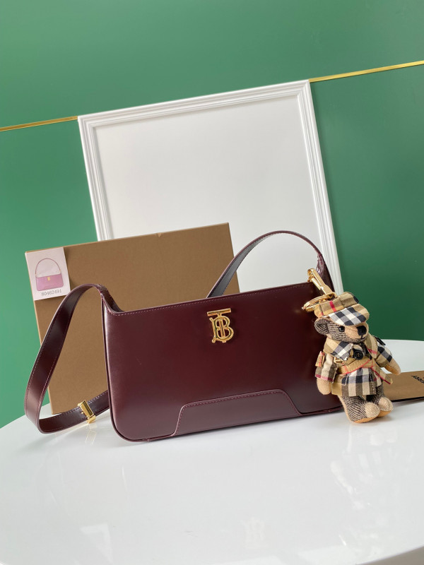 HOT SALE BURBERRY Leather TB Shoulder Bag