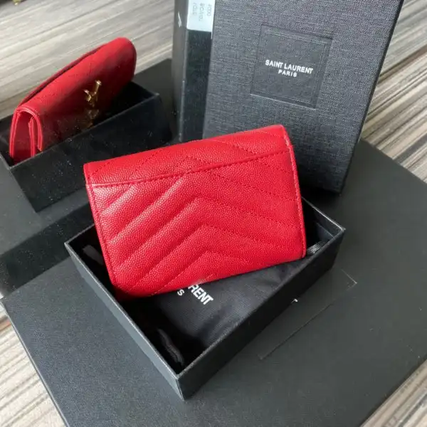 YSL MONOGRAM SMALL ENVELOPE WALLET IN