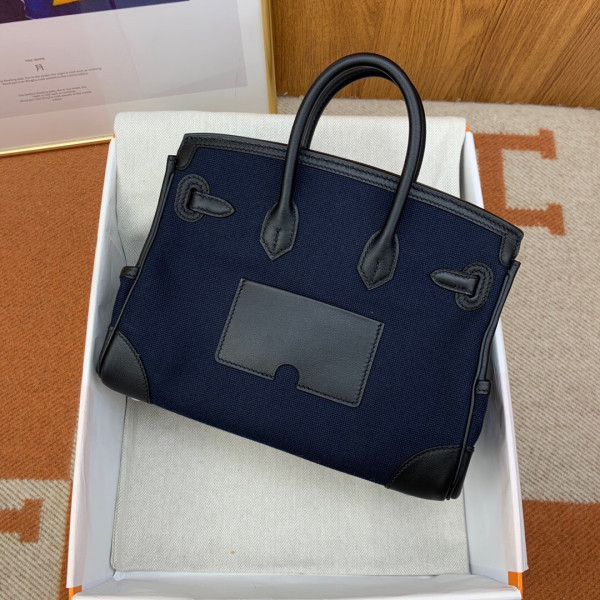 HOT SALE HERMES Cargo Birkin Bag Canvas and Swift 25