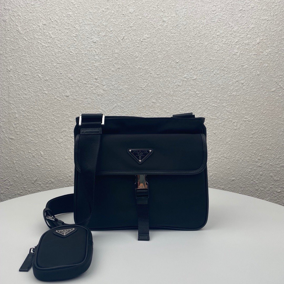 HOT SALE PRADA Nylon Cross-Body Bag