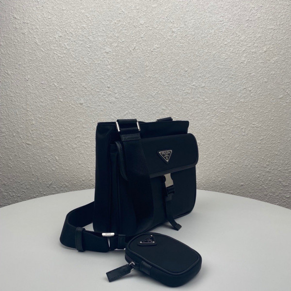 HOT SALE PRADA Nylon Cross-Body Bag